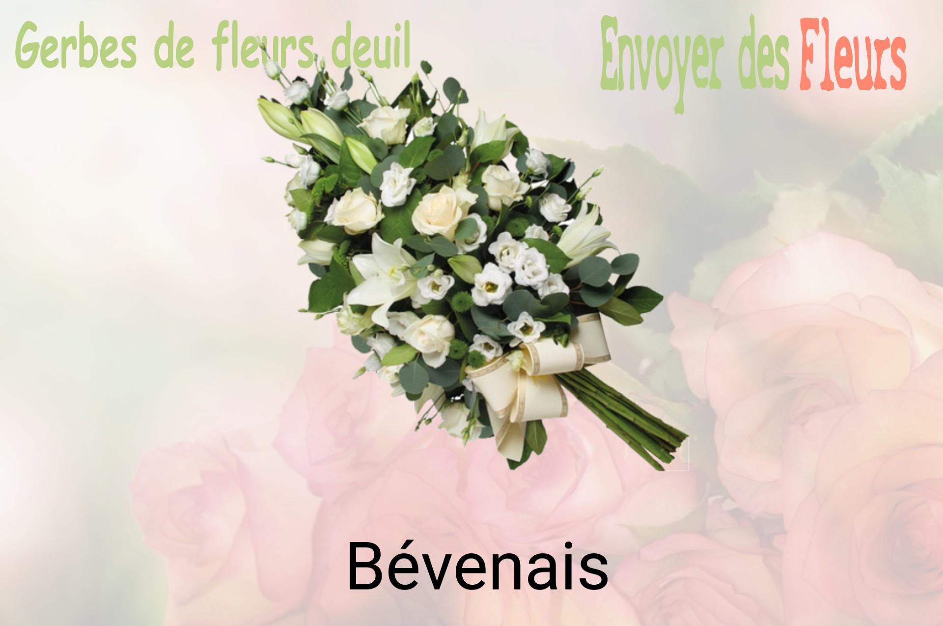 Gerbe de fleurs de deuil livrée à Bévenais